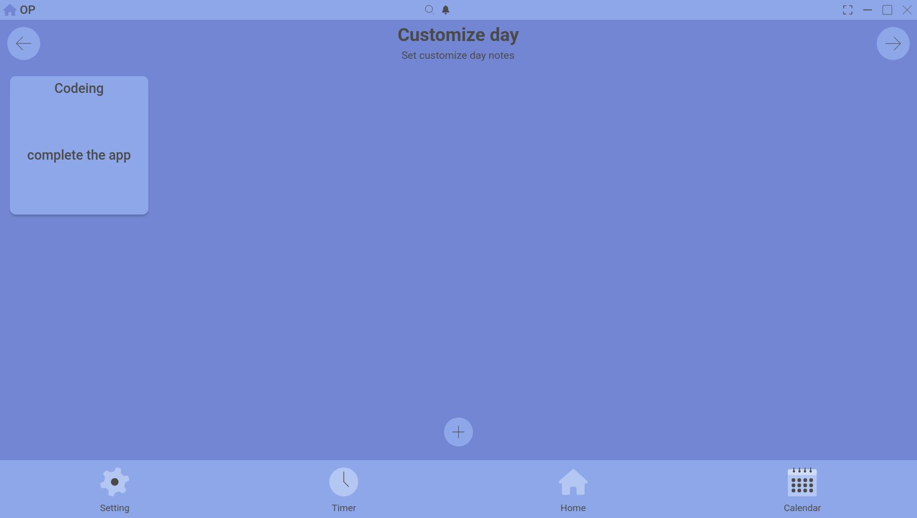 customize day set notes